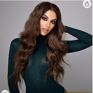 Brown Synthetic Lace Front Wig 22 inches